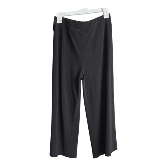 Dusak Designs Black Wide Leg Palazzo Pants with High Waist, Small Petite - Picture 2 of 5